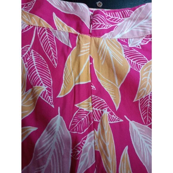 I.E Relaxed Skirt Ladies 8 Pink Tropical Knee Length - Picture 4 of 8